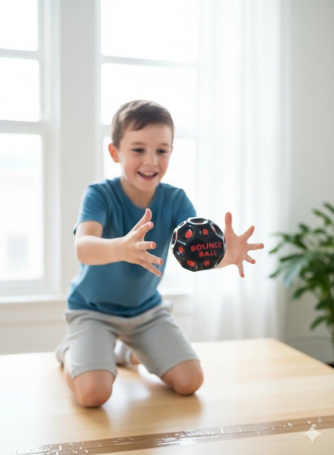 ZXFATIR Super Bounce Moon Ball 2-Pack - High-Bouncing Sensory Foam Balls for Kids & Adults - Durable Crater Design for Easy Grip & Pop Sound - Perfect for Outdoor Play, Party Favors & Backyard Games - Image 3